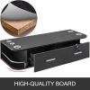 VEVOR Black Wall Mount Styling Station Classic Locking 2 Drawers Storage Beauty Salon Equipment 5 Hair Dryer Holes Locking Cabinet for Beauty Salon or