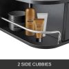 VEVOR Black Wall Mount Styling Station Classic Locking 2 Drawers Storage Beauty Salon Equipment 5 Hair Dryer Holes Locking Cabinet for Beauty Salon or