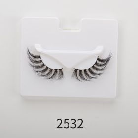 25mm Angel Winged Eyelashes Handmade Thick Theatrical Curly Fake Eyelash Black Natural Long Lash For Eyelash Extension Wholesale (Color: 2532)